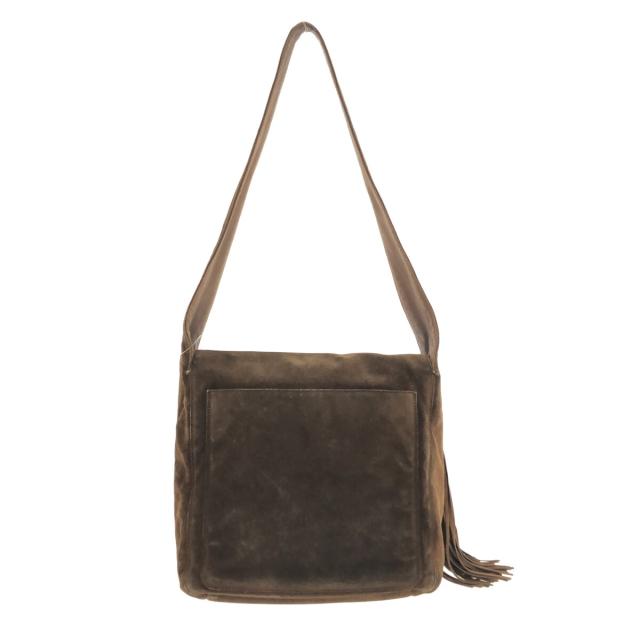 CHANEL ブラウン スエード ショルダーバッグ シャネル ボーイシャネル レザー×スエード チェーンショルダー