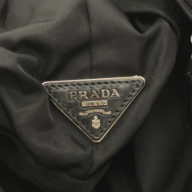 プラダ PRADA トートバッグ レディース テスートダブル 黒×カーキ ...