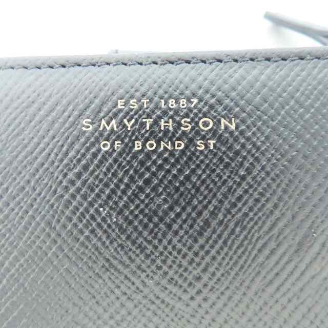 スマイソン SMYTHSON 2つ折り財布 レディース - 黒 L字ファスナー