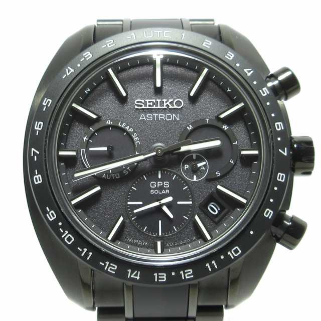 セイコー SEIKO 腕時計 美品 ASTRON(アストロン) 5X53-0BF0 メンズ クロノグラフ/チタン/セラミック/GPS  黒【中古】20230811｜au PAY マーケット