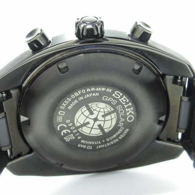 セイコー SEIKO 腕時計 美品 ASTRON(アストロン) 5X53-0BF0 メンズ クロノグラフ/チタン/セラミック/GPS  黒【中古】20230811