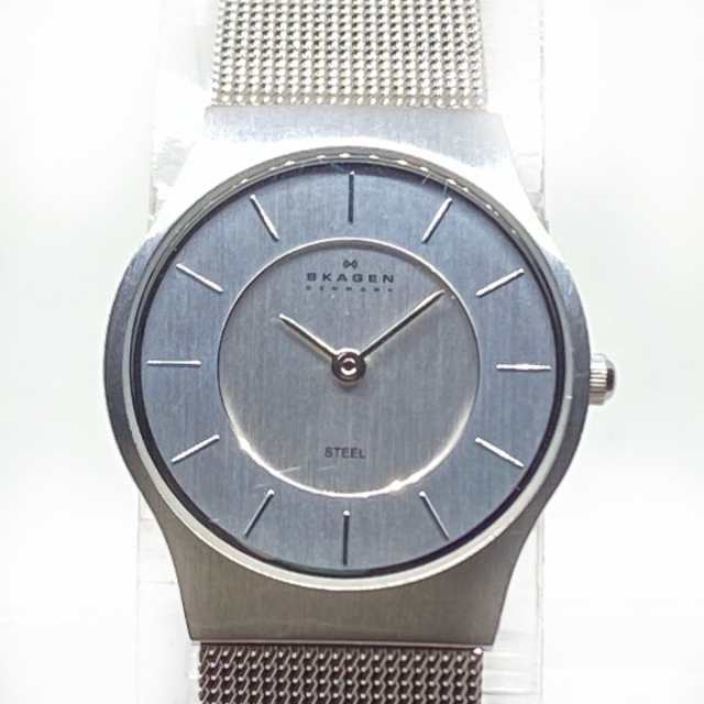 61に電池交換済みSKAGEN (スカーゲン) 233SSS - 金属ベルト