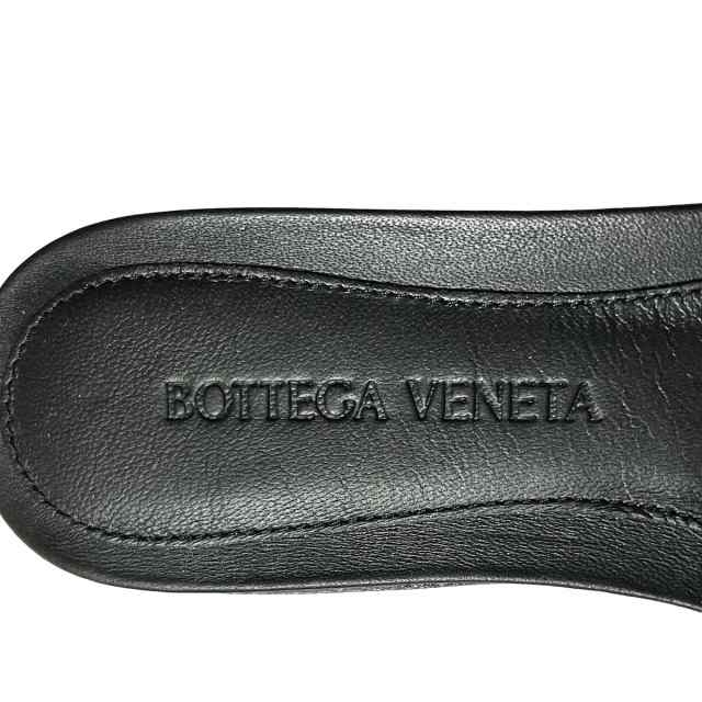 ボッテガヴェネタ BOTTEGA VENETA ミュール 34 レディース 新品同様 - 黒 キルティング/オープントゥ レザー【中古】20230817