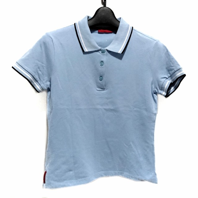 プラダ PRADA 半袖ポロシャツ サイズS レディース 美品 - ライトブルー