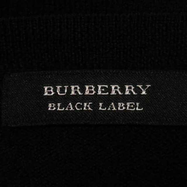 バーバリーブラックレーベル Burberry Black Label カーディガン サイズ3 L メンズ - 黒×グレー  長袖/チェック柄【中古】20230811