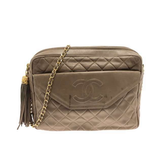 シャネル CHANEL ショルダーバッグ レディース マトラッセ グレー