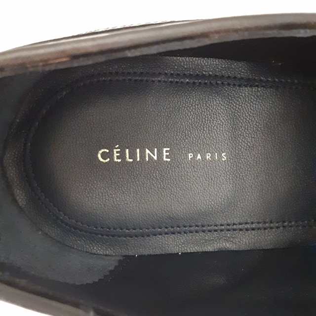 セリーヌ CELINE シューズ 35 レディース 美品 - 黒 ウィングチップ レザー【中古】20230911