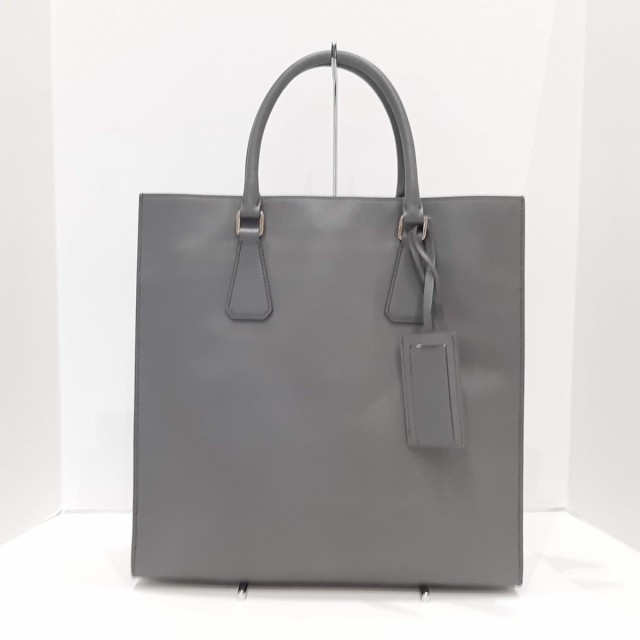 プラダ PRADA トートバッグ レディース 美品 - グレー レザー【中古