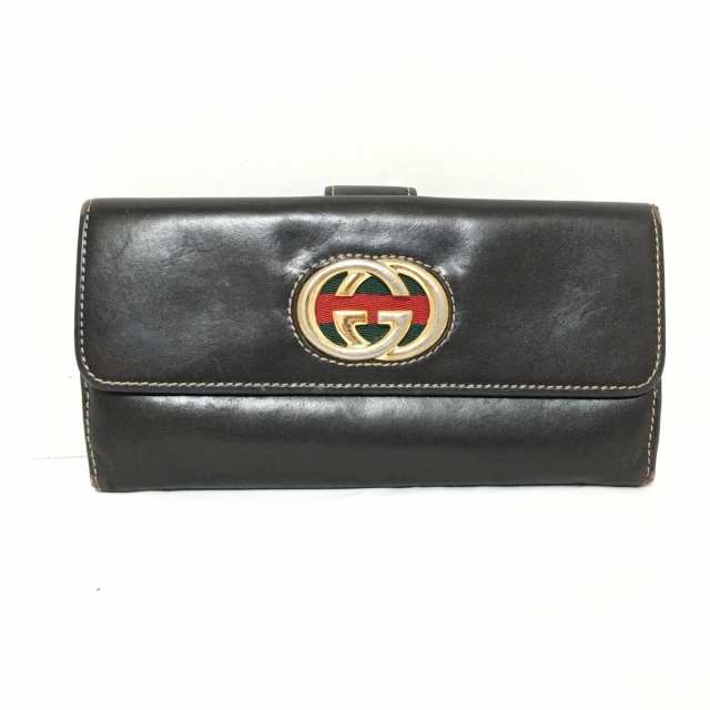 グッチ GUCCI 長財布 レディース ブリット 162360 ダークブラウン×レッド×グリーン レザー【中古】20230916｜au PAY  マーケット