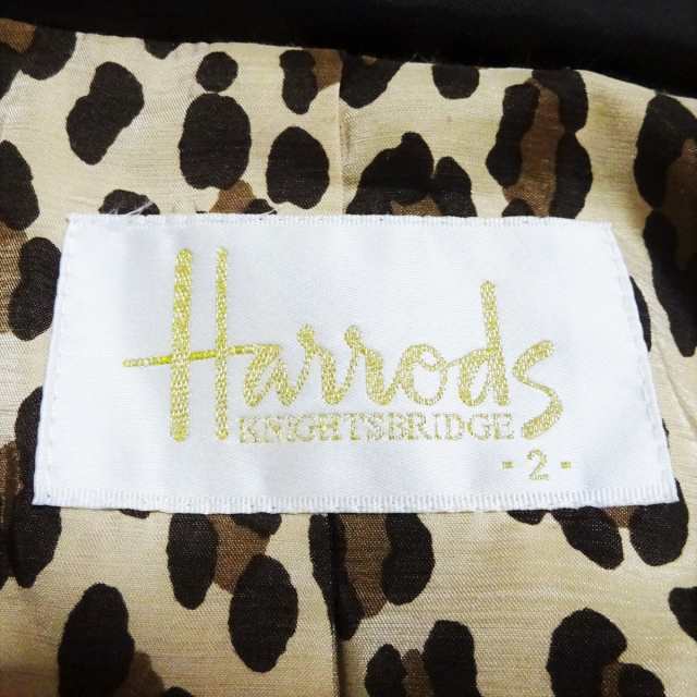 ハロッズ HARRODS コート サイズ2 M レディース 美品 - ダークブラウン