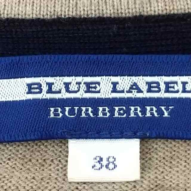 バーバリーブルーレーベル Burberry Blue Label 長袖セーター サイズ38 M レディース - ベージュ×ネイビー  ボーダー【中古】20230905