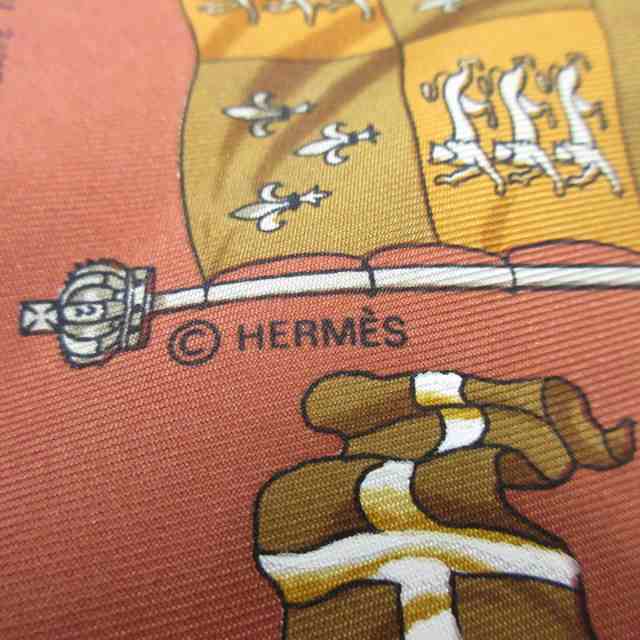 エルメス HERMES スカーフ レディース プチカレ ブラウン PAVOIS【中古