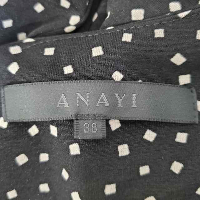 アナイ ANAYI ワンピース サイズ38 M レディース 美品 - 黒×白 半袖