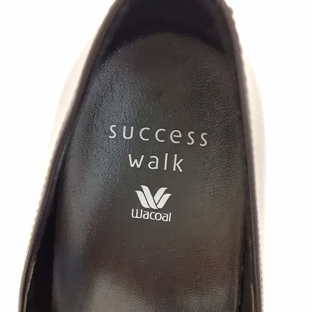 サクセスウォーク(ワコール) SUCCESS WALK(Wacoal ) パンプス 23 EE レディース - 黒 レザー【中古】20230906