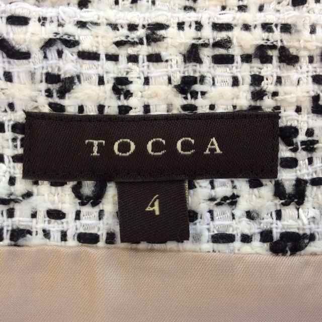 トッカ TOCCA ワンピース サイズ4 S レディース 美品 - 白×黒 クルー