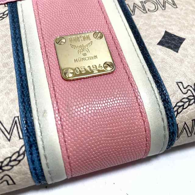 エムシーエム MCM 長財布 レディース - ベージュ×ピンク×マルチ