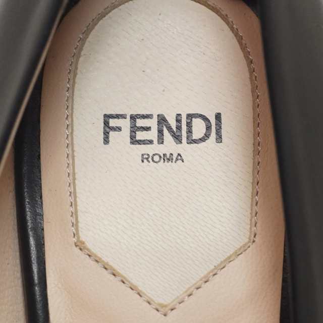 フェンディ FENDI パンプス 37 1/2 レディース 美品 - 黒 アウトソール