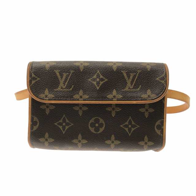 美品 LOUIS VUITTON ルイ・ヴィトン ポシェットフロランティーヌ モノグラム ウエストバッグ ポーチ ブラウン レディース メンズ ファッション M51855 USED