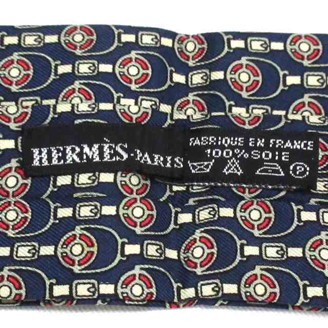 エルメス HERMES スカーフ レディース 美品 - ダークネイビー×レッド