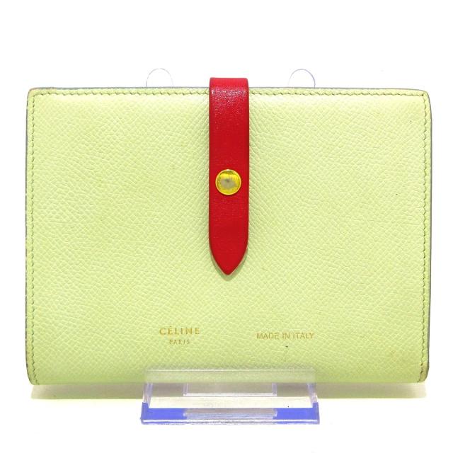 セリーヌ CELINE 二つ折り財布 ミディアム ライトトープ レッド