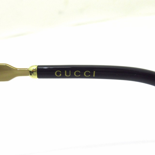 グッチ GUCCI サングラス レディース 美品 GG0079SK 黒×ゴールド