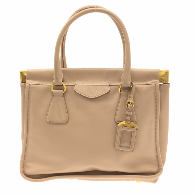 プラダ PRADA ハンドバッグ レディース - BN2185 ピンクベージュ 革タグ レザー【中古】20231006｜au PAY マーケット