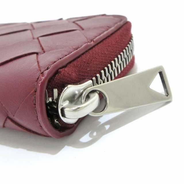 ボッテガヴェネタ BOTTEGA VENETA ペンケース レディース 美品 マキシイントレチャート ボルドー レザー【中古】20231210