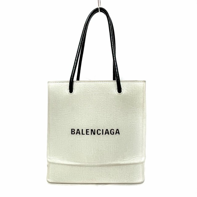 BALENCIAGA(バレンシアガ) ショッピングトートXXS トートバッグ 白×黒