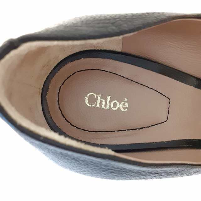 クロエ Chloe パンプス 35 レディース - 黒 アウトソール張替済 レザー