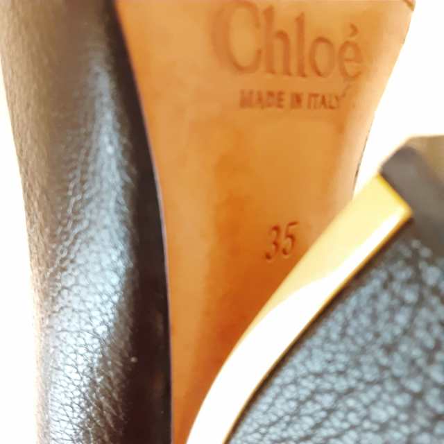 クロエ Chloe パンプス 35 レディース - 黒 アウトソール張替済 レザー