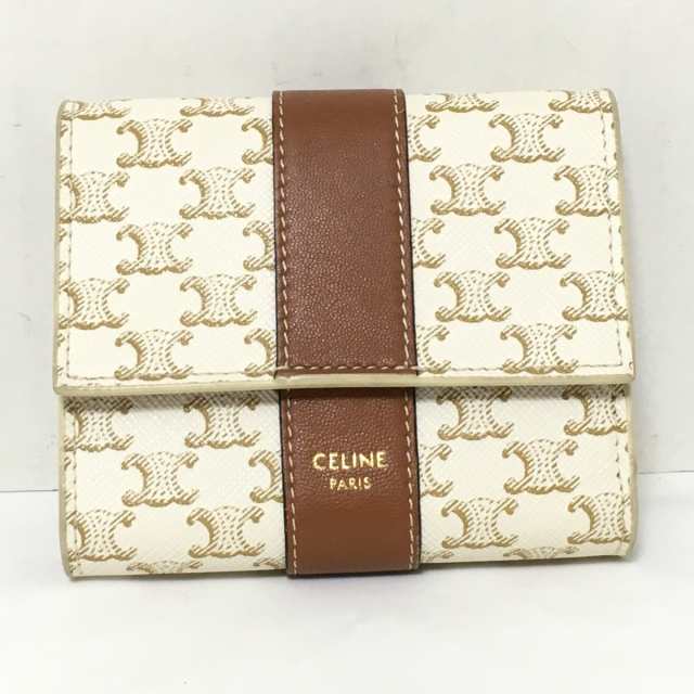 セリーヌ CELINE スモールトリフォールドウォレット ブラウン