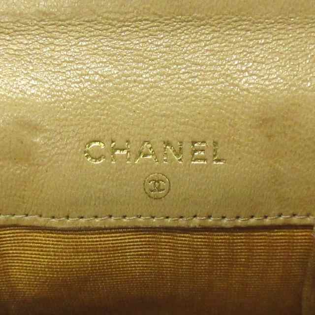 シャネル CHANEL コインケース レディース - ベージュ レザー【中古