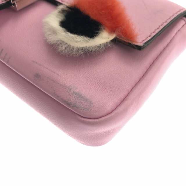 コメントありがとうございますfendi マイクロバゲット　ピンク　ファー