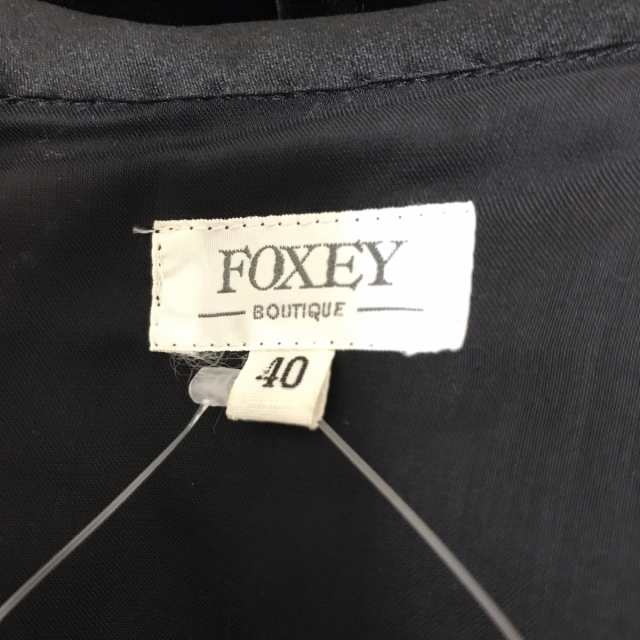 フォクシー FOXEY ワンピース サイズ40 M レディース 美品 - 黒 クルー