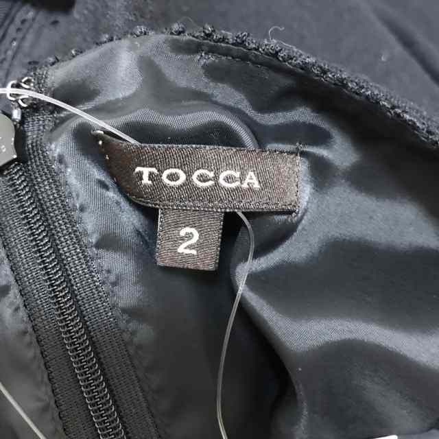 トッカ TOCCA ワンピース サイズ2 S レディース - 黒×グレー クルー