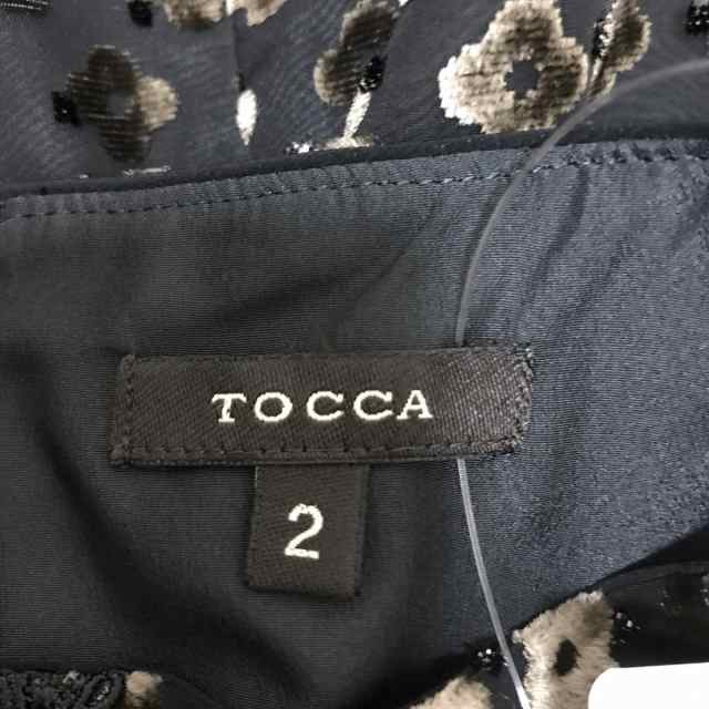 トッカ TOCCA ワンピース サイズ2 S レディース - 黒×ダークブラウン