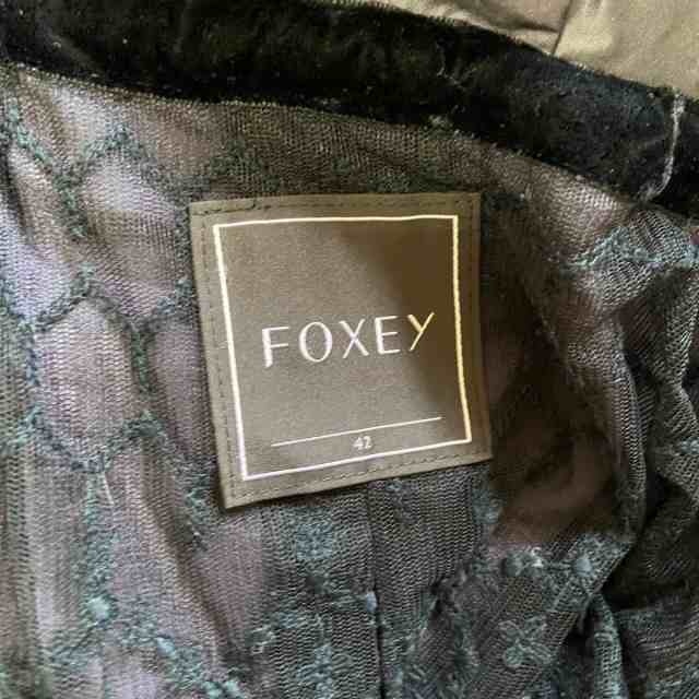 フォクシー FOXEY ダウンジャケット サイズ42 L レディース 黒 冬物