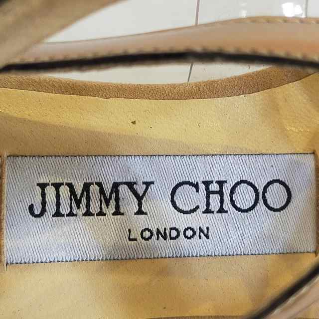 ジミーチュウ JIMMY CHOO サンダル 35 レディース - ゴールド×ベージュ