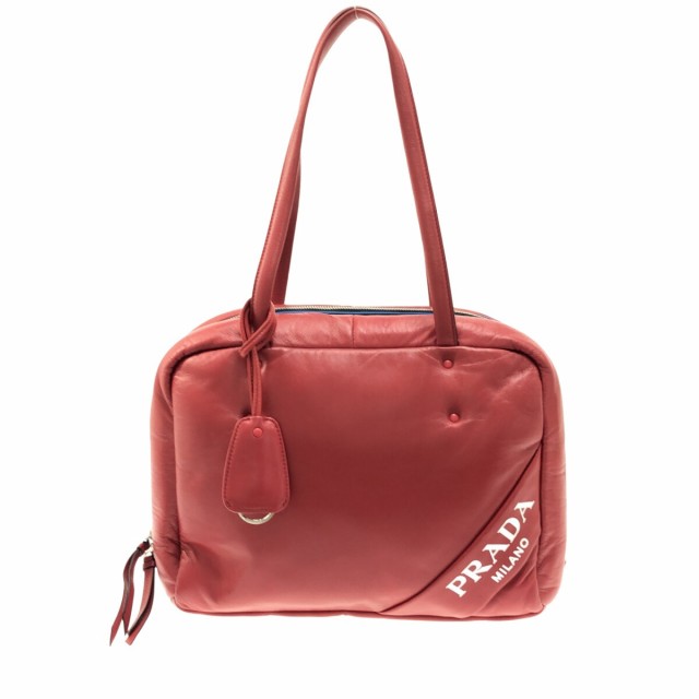 プラダ PRADA ショルダーバッグ レディース 美品 - 1BB052 レッド ナッパレザー【中古】20231005｜au PAY マーケット