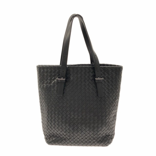 ボッテガヴェネタ BOTTEGA VENETA トートバッグ レディース イントレチャート 270917 黒 レザー【中古】20231005