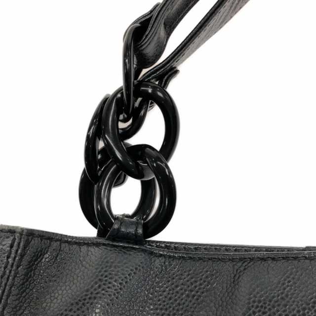 シャネル CHANEL トートバッグ レディース - 黒 プラスチックチェーン