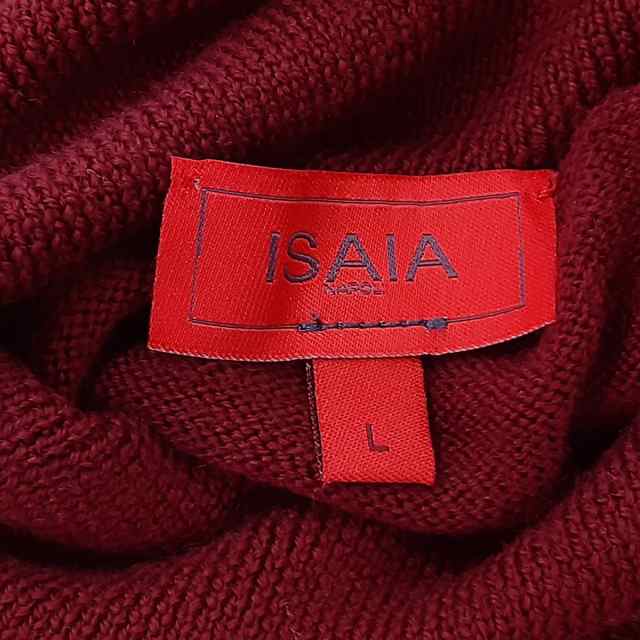 イザイア ISAIA 長袖セーター サイズL レディース 美品 - ボルドー タートルネック【中古】20230905