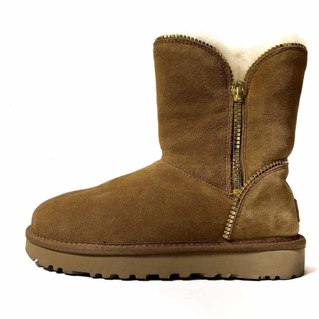 アグ UGG ショートブーツ 22 レディース 美品 フローレンス 1013165 ブラウン×アイボリー ムートン【中古】20230922｜au  PAY マーケット