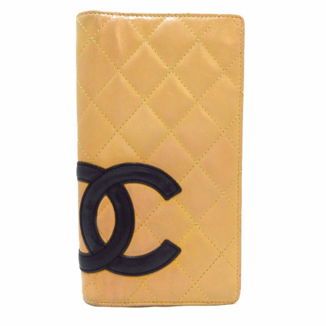 シャネル CHANEL 長財布 レディース カンボンライン ベージュ