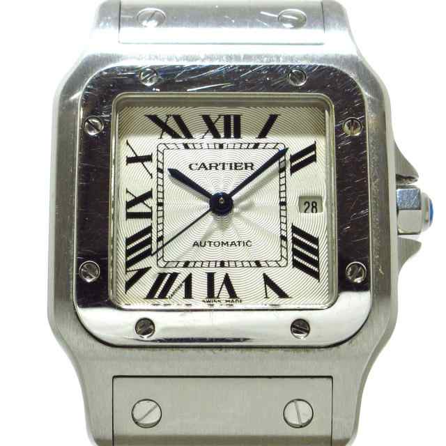 カルティエ Cartier 腕時計 サントスガルベLM W20060D6 メンズ アイボリー【中古】20230916｜au PAY マーケット