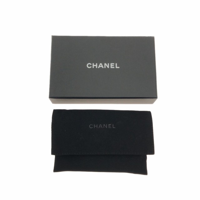 シャネル CHANEL 3つ折り財布 レディース 美品 CHANEL 19 黒 シルバー金具 ラムスキン【中古】20231007