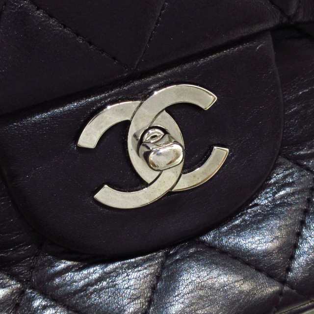 シャネル CHANEL ショルダーバッグ レディース デカマトラッセ A28600 黒  ココマーク/シルバー金具/チェーンショルダー【中古】20230910