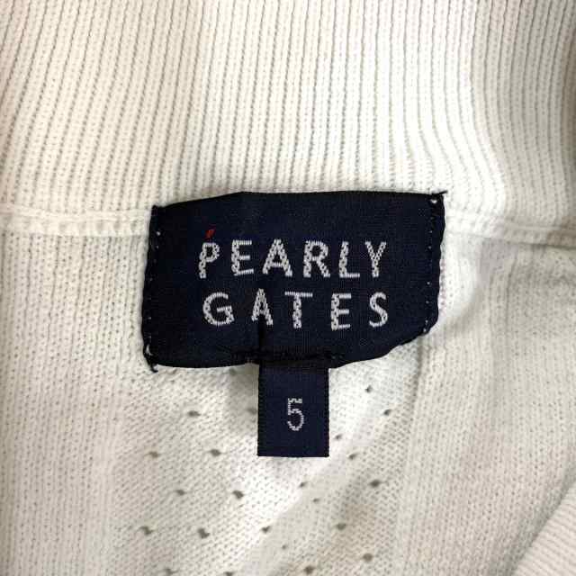 パーリーゲイツ PEARLY GATES 長袖セーター サイズ5 XL メンズ - 白