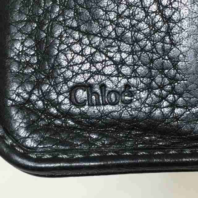 クロエ Chloe 2つ折り財布 レディース パディントン 黒×ゴールド