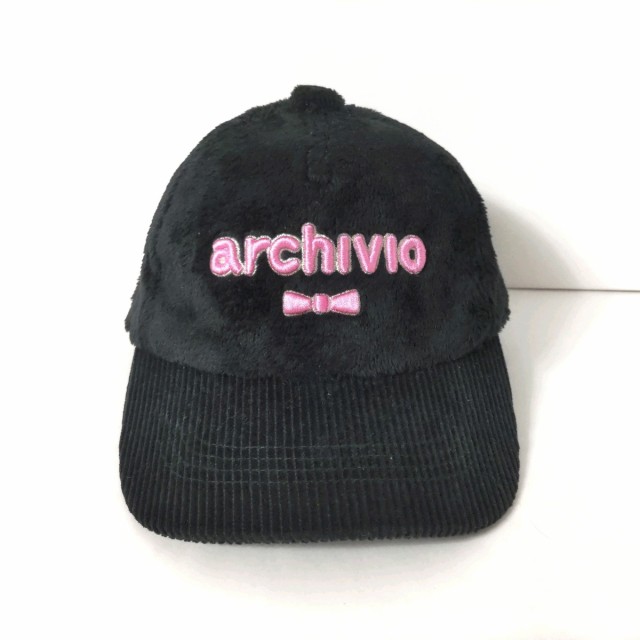 アルチビオ archivio キャップ レディース - 黒×ピンク ポリエステル